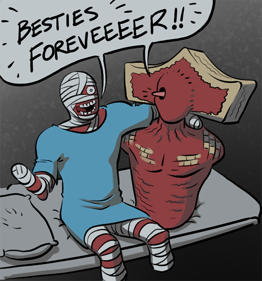 curly and the sulfur god (fear & hunger and 2 more) drawn by brianlucey2099