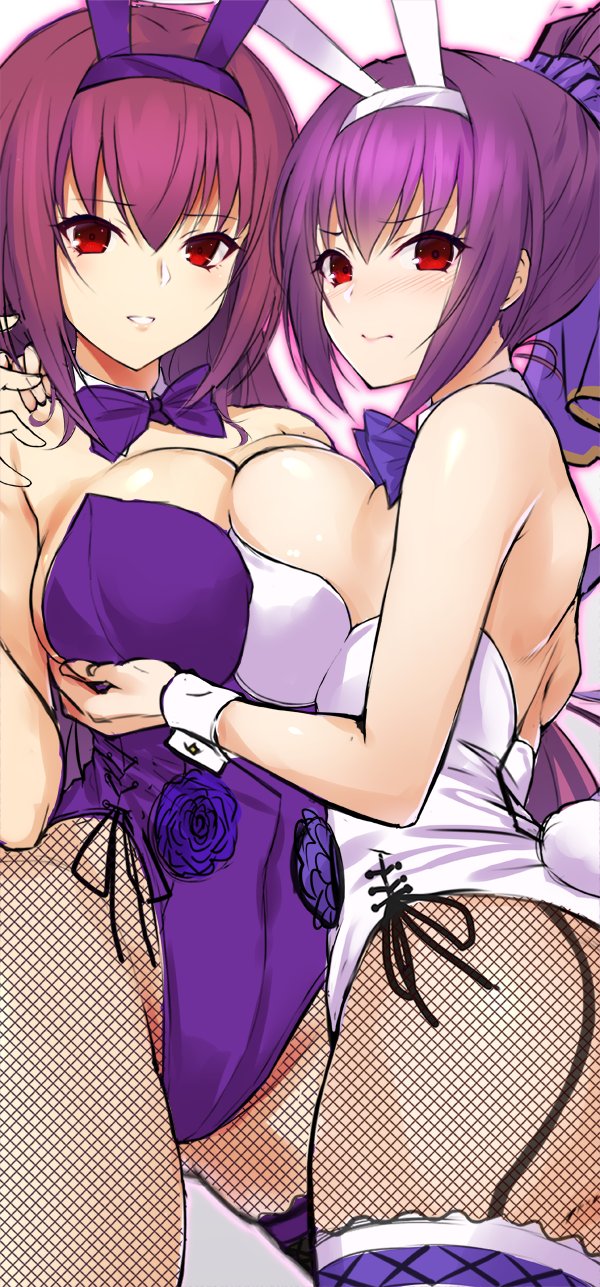 scathach and scathach skadi (fate and 1 more) drawn by emanon123