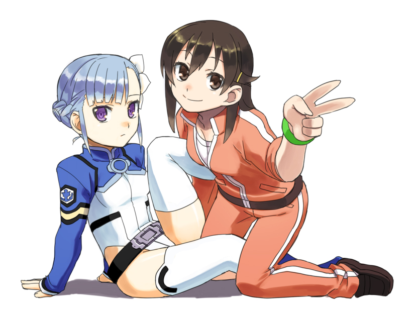fin e ld si laffinty and kyouno madoka (rinne no lagrange) drawn by shigehiro_(hiroi_heya)