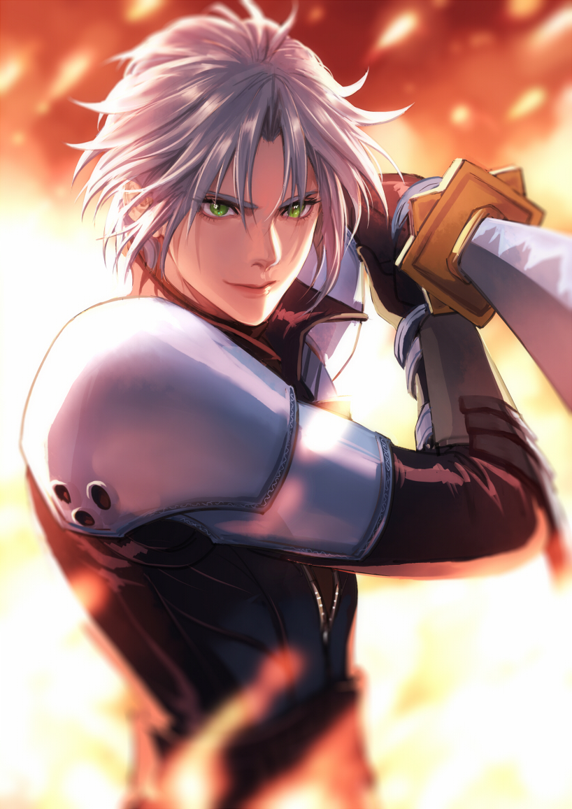 sephiroth (final fantasy and 3 more) drawn by eilinna