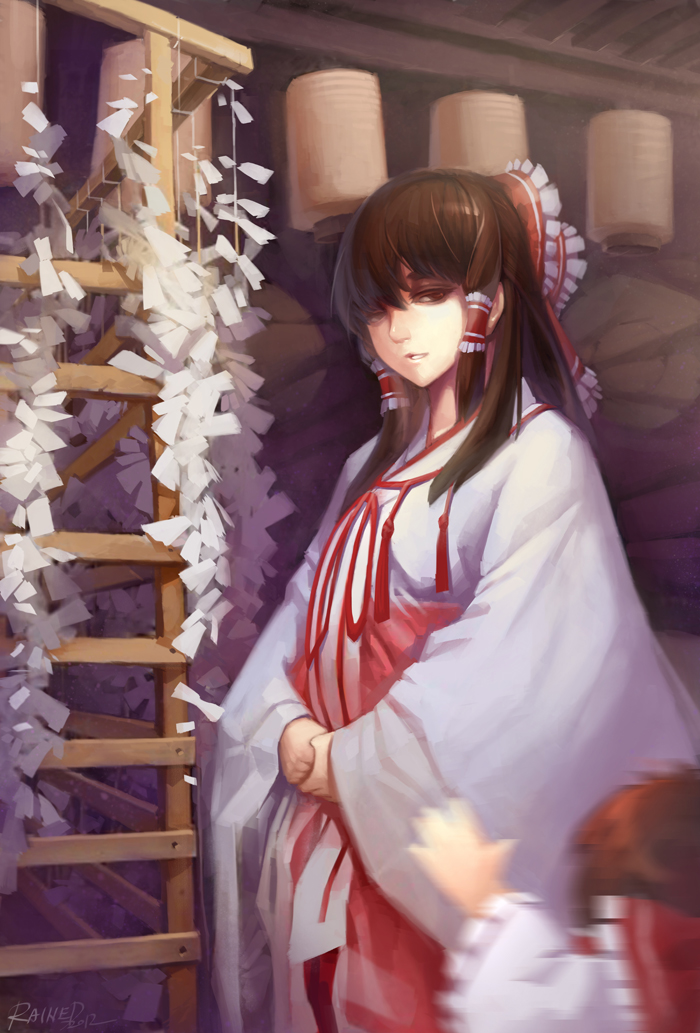 hakurei reimu and sendai hakurei no miko (original and 2 more) drawn by rained