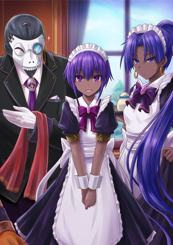 hassan of serenity, assassin, female assassin, and hassan of the cursed arm (fate and 2 more) drawn by haura_akitoshi