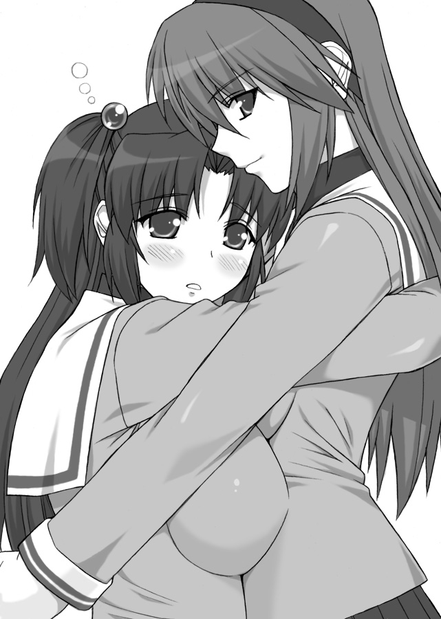 sakagami tomoyo and ichinose kotomi (clannad) drawn by shichimenchou