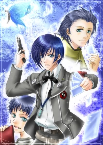 yuuki makoto, mochizuki ryouji, pharos, and philemon (persona and 1 more)