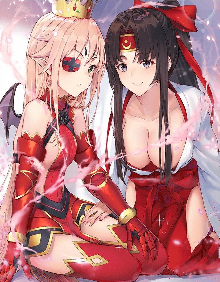 tomoe and aldra (queen's blade and 2 more) drawn by black_cola