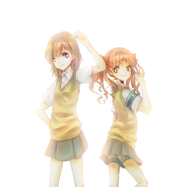 misaka mikoto and shirai kuroko (toaru majutsu no index and 1 more) drawn by yurigaoka_nayuki