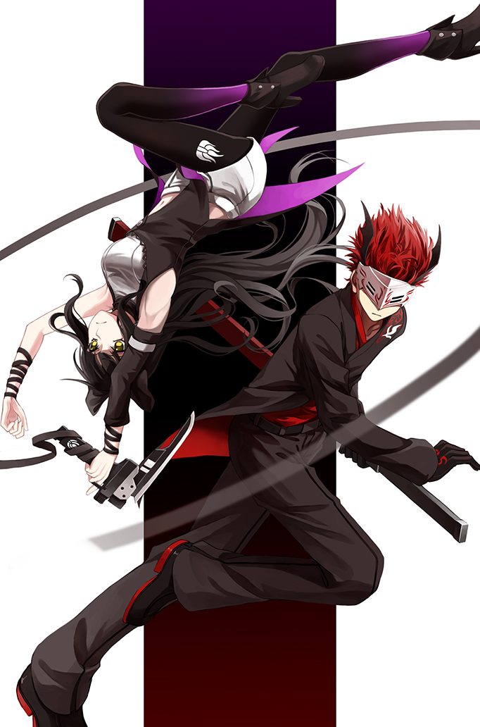 blake belladonna and adam taurus (rwby) drawn by cross_akiha