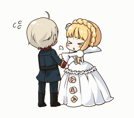 slaine troyard and asseylum vers allusia (aldnoah.zero) drawn by hagino_chiyoko