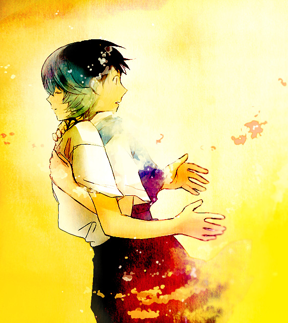 ayanami rei and ikari shinji (neon genesis evangelion and 2 more) drawn by tsuzuki_(flee_away)