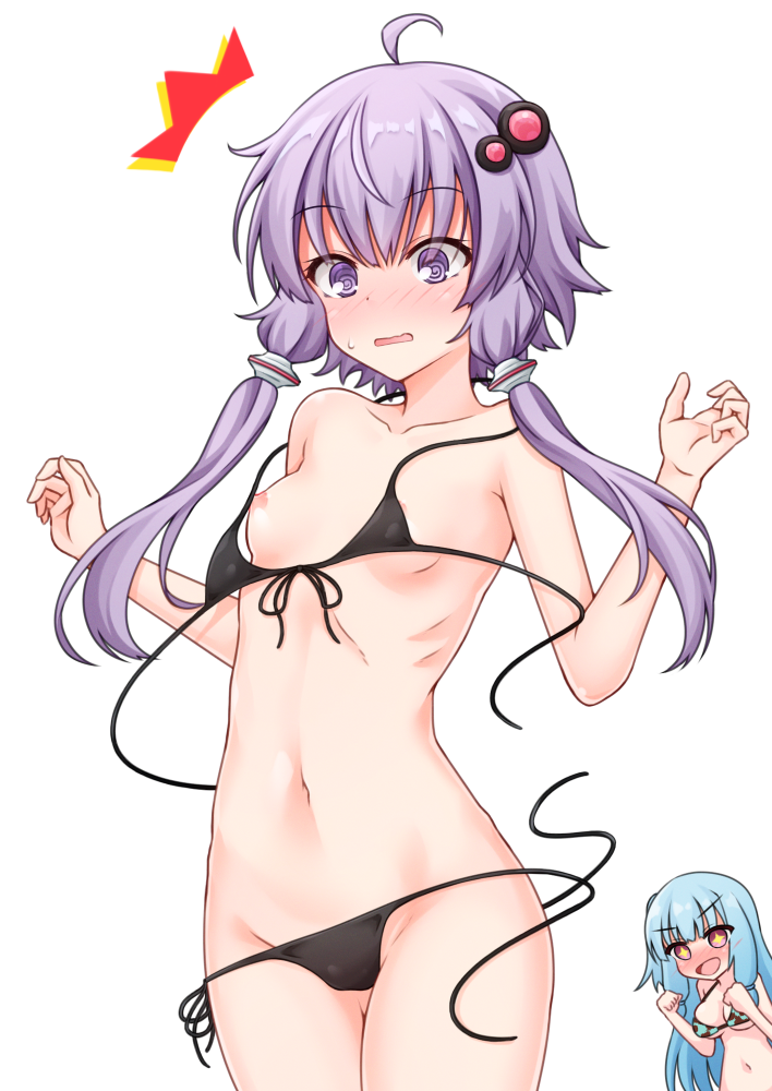 yuzuki yukari and kotonoha aoi (vocaloid and 1 more) drawn by aatsu