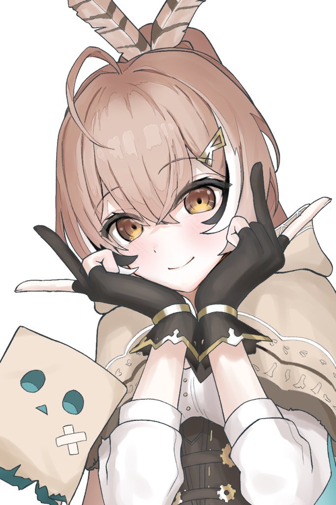nanashi mumei and friend (hololive and 1 more) drawn by habihabine