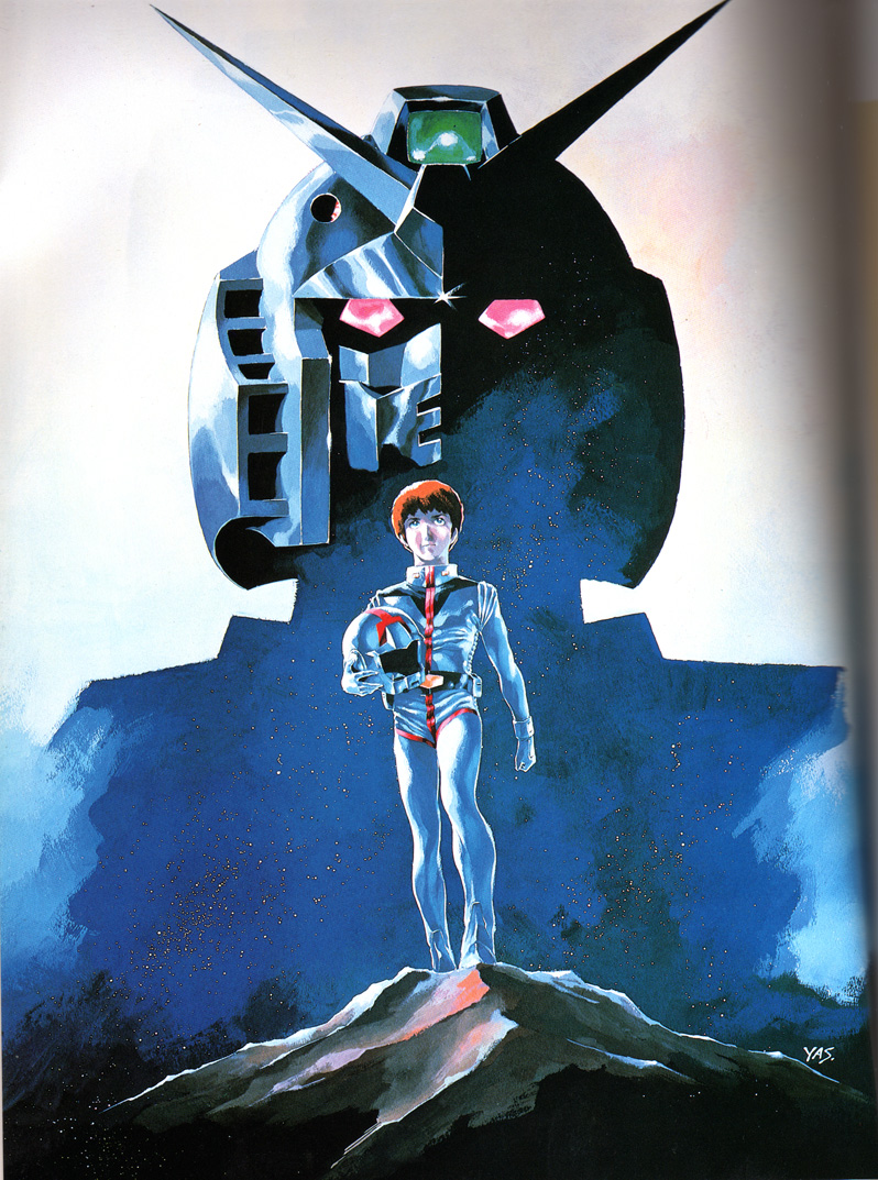 rx-78-2 gundam and amuro ray (gundam and 1 more) drawn by yasuhiko_yoshikazu