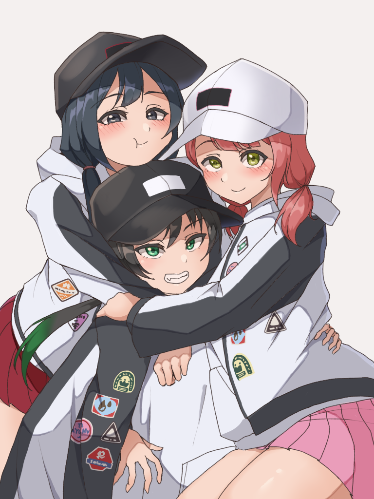yuki setsuna, uehara ayumu, and takasaki yu (love live! and 1 more) drawn by momo_mochi_(favk5328)