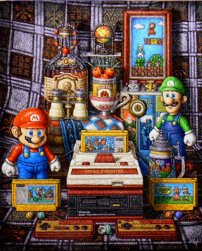 mario, luigi, and goomba (mario and 3 more) drawn by kyuushuudanji