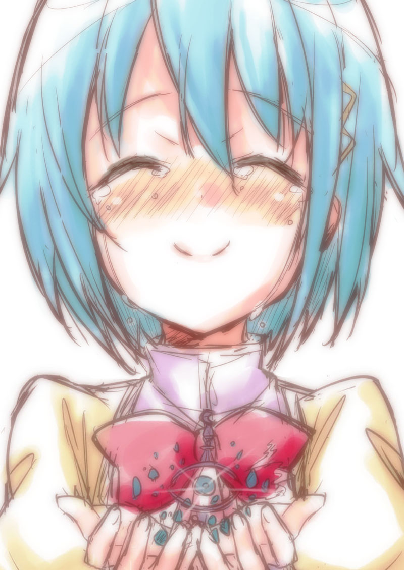 miki sayaka (mahou shoujo madoka magica) drawn by engiyoshi