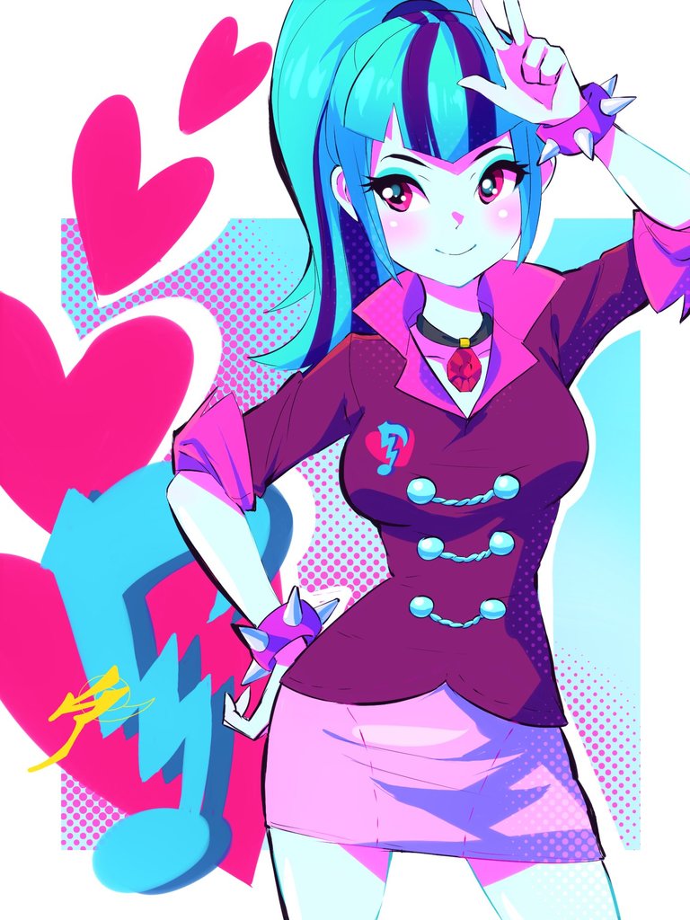 sonata dusk (my little pony and 2 more) drawn by aetherion