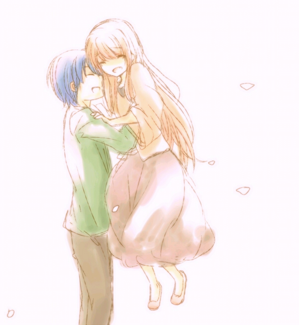 yui and hinata hideki (angel beats!) drawn by mni