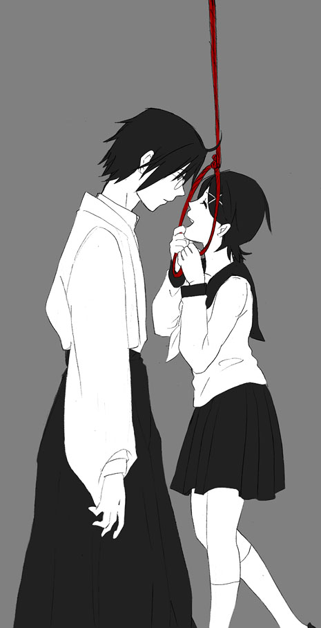 itoshiki nozomu and fuura kafuka (sayonara zetsubou sensei) drawn by yu_(kito)