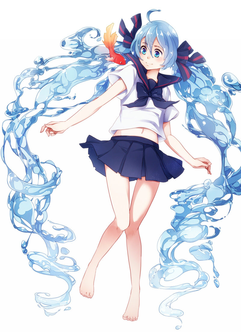 hatsune miku and bottle miku (vocaloid) drawn by honita_ayako