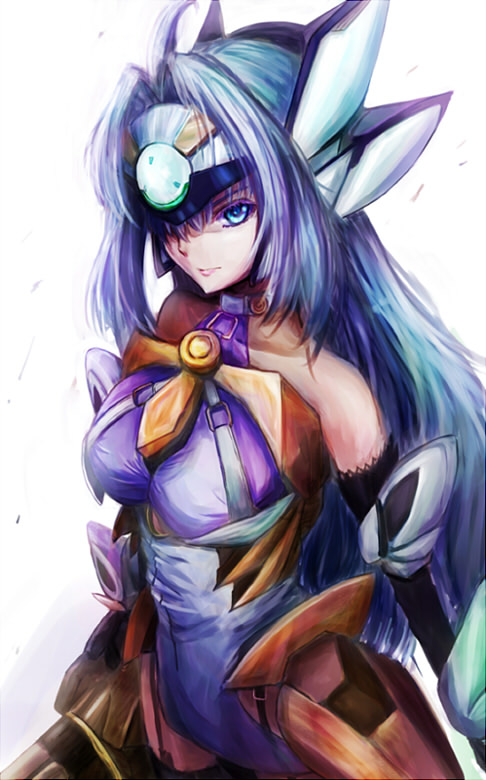 kos-mos and kos-mos ver. 4 (xenosaga and 1 more) drawn by pote_(crown)