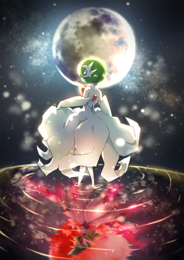 gardevoir, mega gardevoir, and iron valiant (pokemon) drawn by yami11