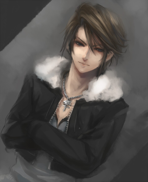 squall leonhart (final fantasy and 1 more) drawn by habbitrot