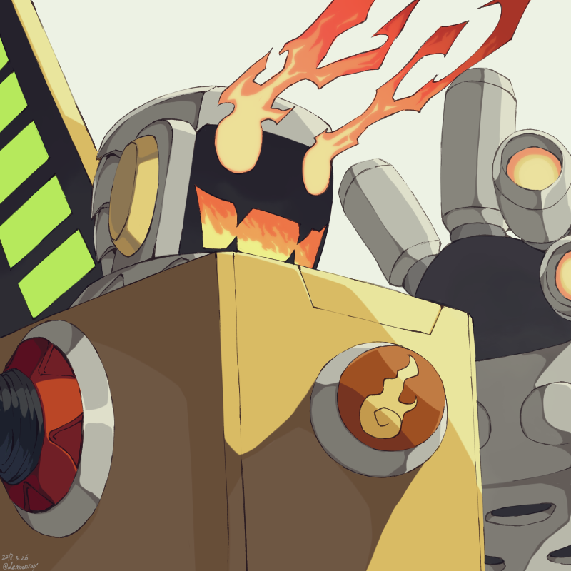heatman.exe (mega man and 1 more) drawn by shigeshiro_hideto