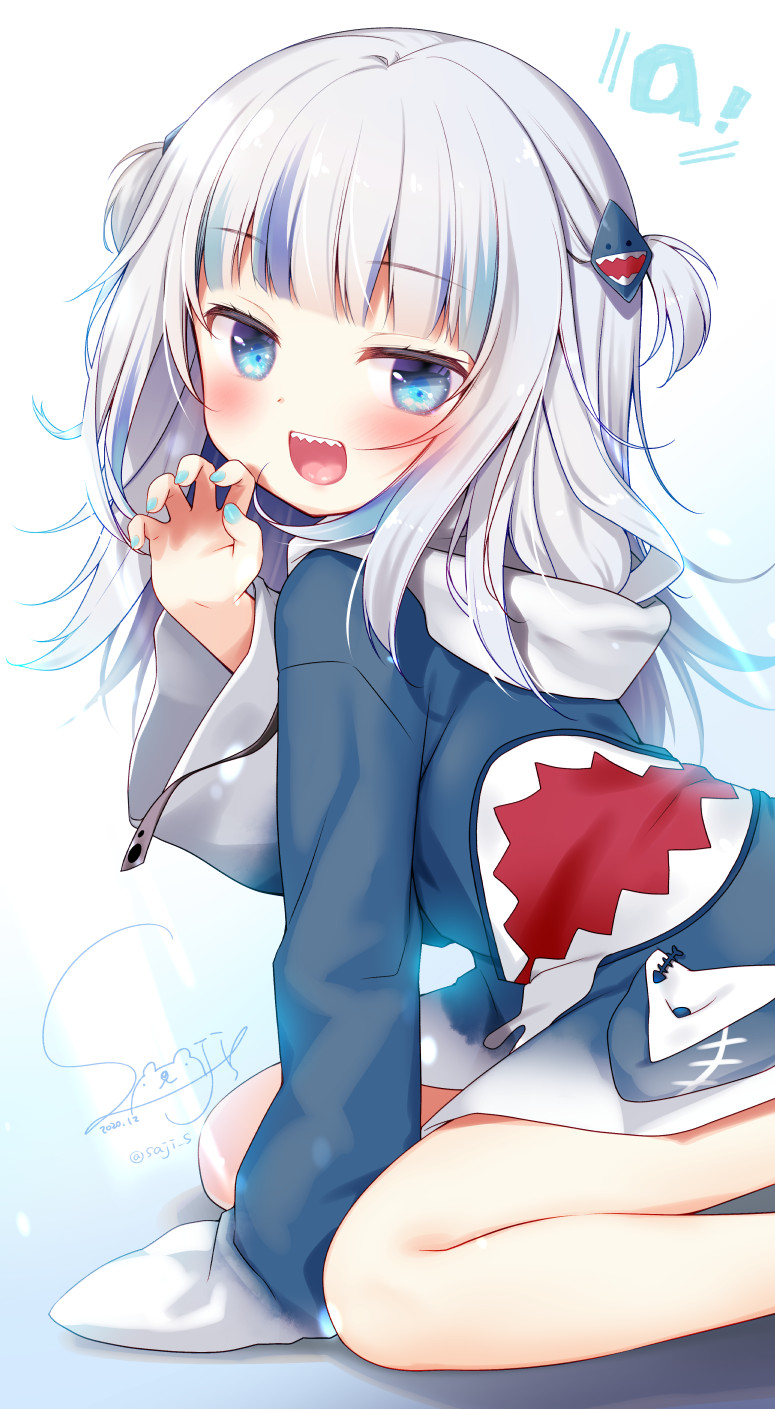 gawr gura (hololive and 1 more) drawn by sasai_saji