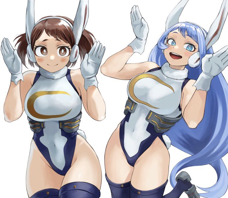 mirko, uraraka ochaco, and hado nejire (boku no hero academia) drawn by fengling_(furin-jp)