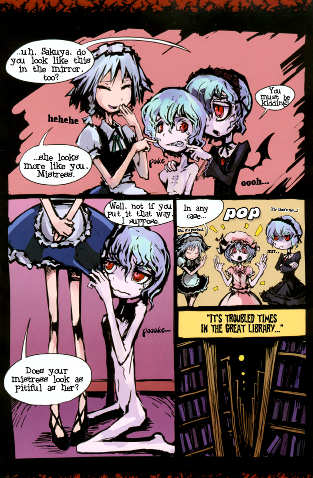 remilia scarlet and izayoi sakuya (touhou) drawn by genocide_kitten