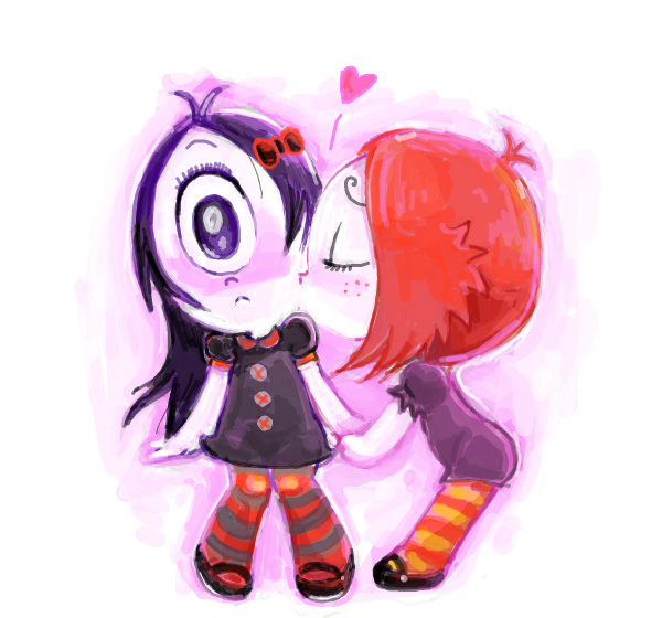 ruby gloom and iris (ruby gloom) drawn by sukaponta