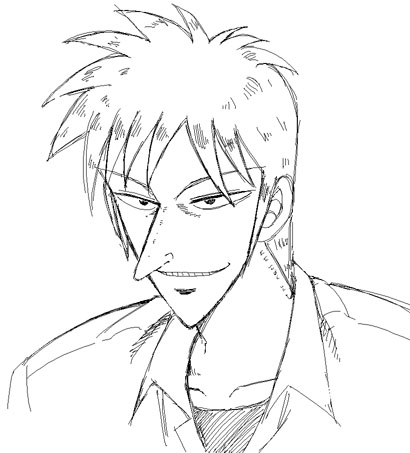 akagi shigeru (fukumoto mahjong and 1 more) drawn by satou_atsuki
