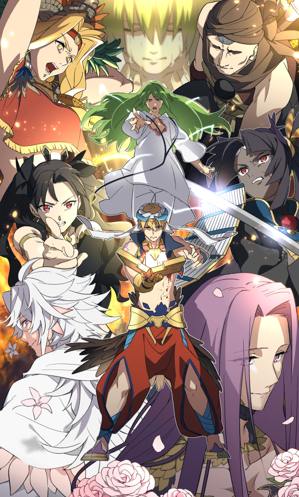 medusa, ishtar, enkidu, merlin, gilgamesh, and 5 more (fate and 1 more) drawn by lunapont