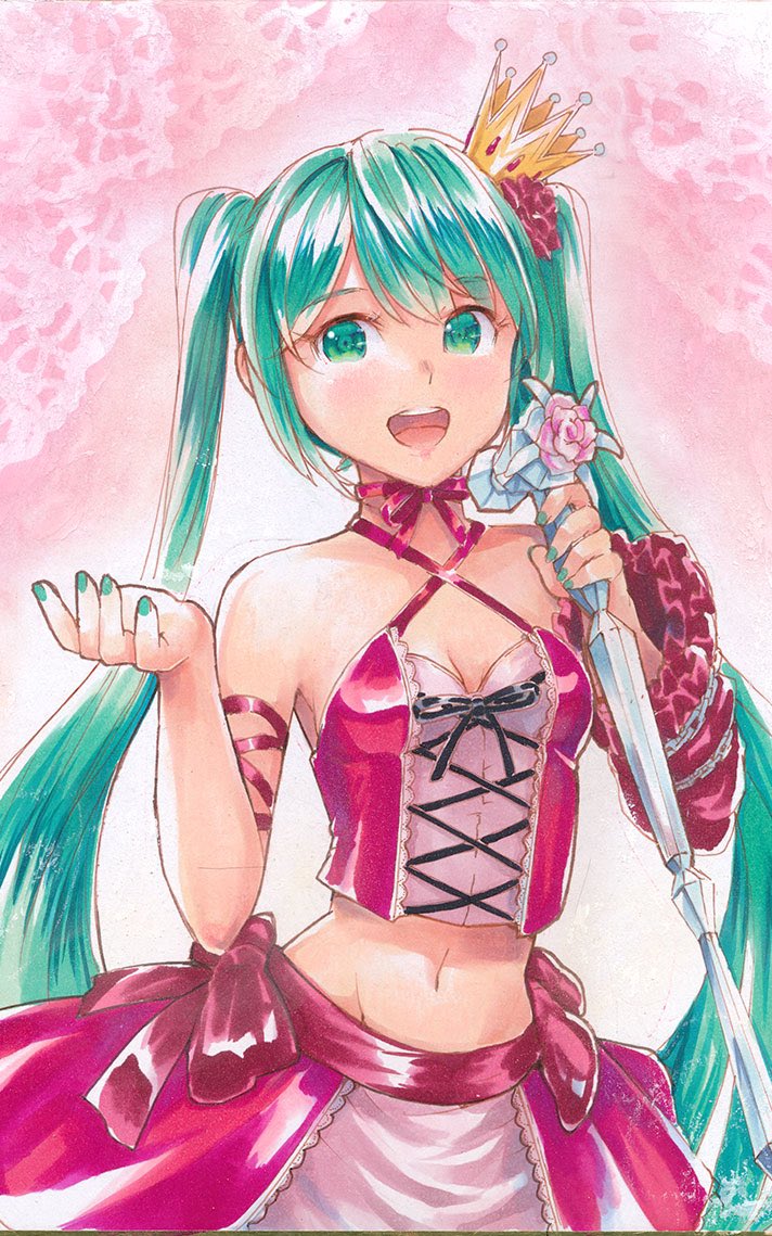 hatsune miku (vocaloid and 2 more) drawn by mayo_riyo