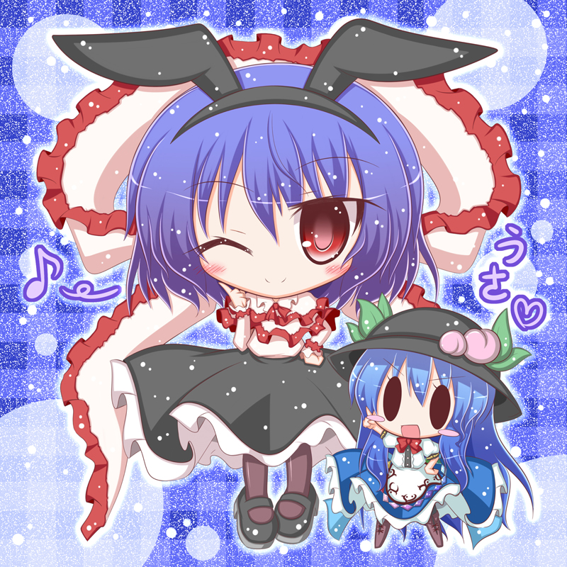 hinanawi tenshi and nagae iku (touhou) drawn by komakoma_(magicaltale)