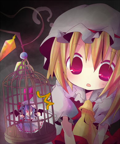 remilia scarlet and flandre scarlet (touhou) drawn by ana_(rznuscrf)