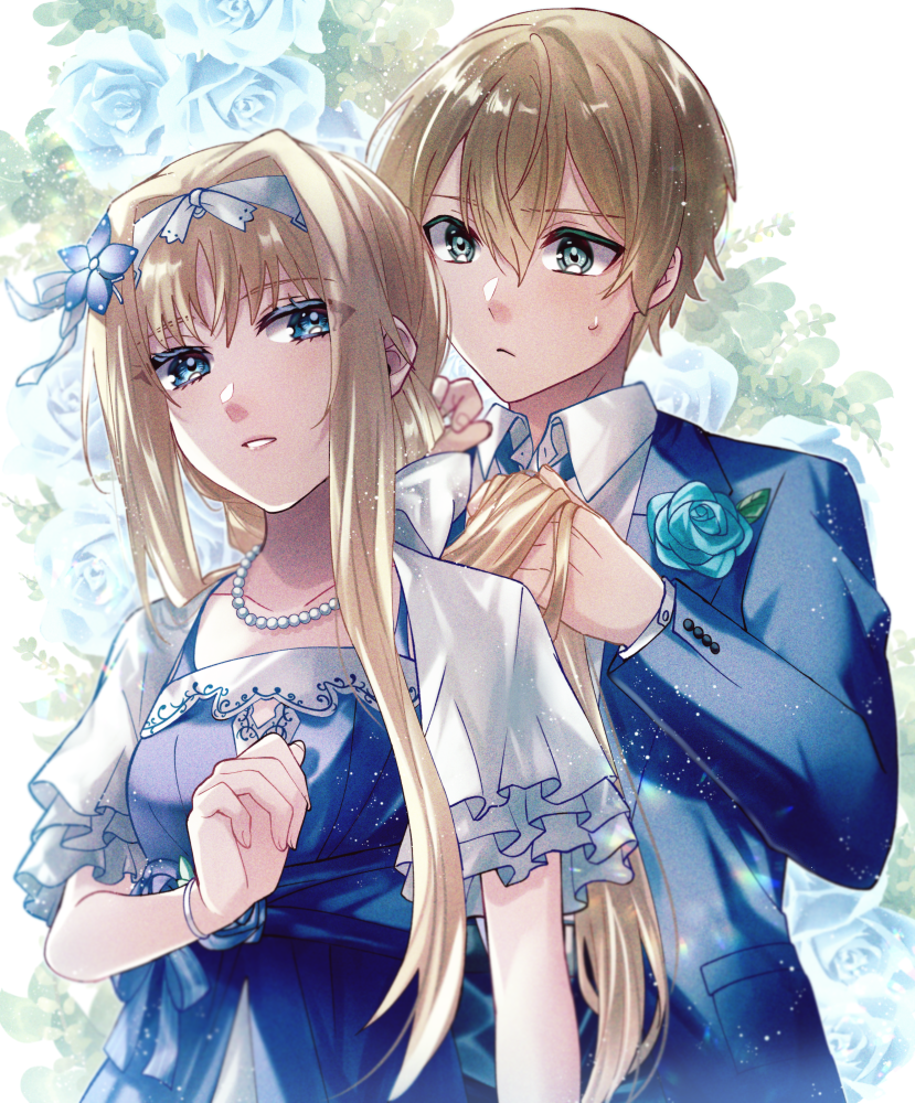 alice zuberg and eugeo (sword art online and 1 more) drawn by mady_(madine08260)