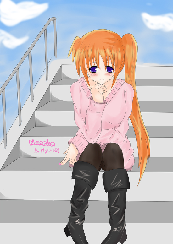 takamachi nanoha (lyrical nanoha and 1 more) drawn by forest2487