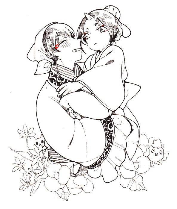 hoozuki and hakutaku (hoozuki no reitetsu) drawn by nori_(koke_sr)