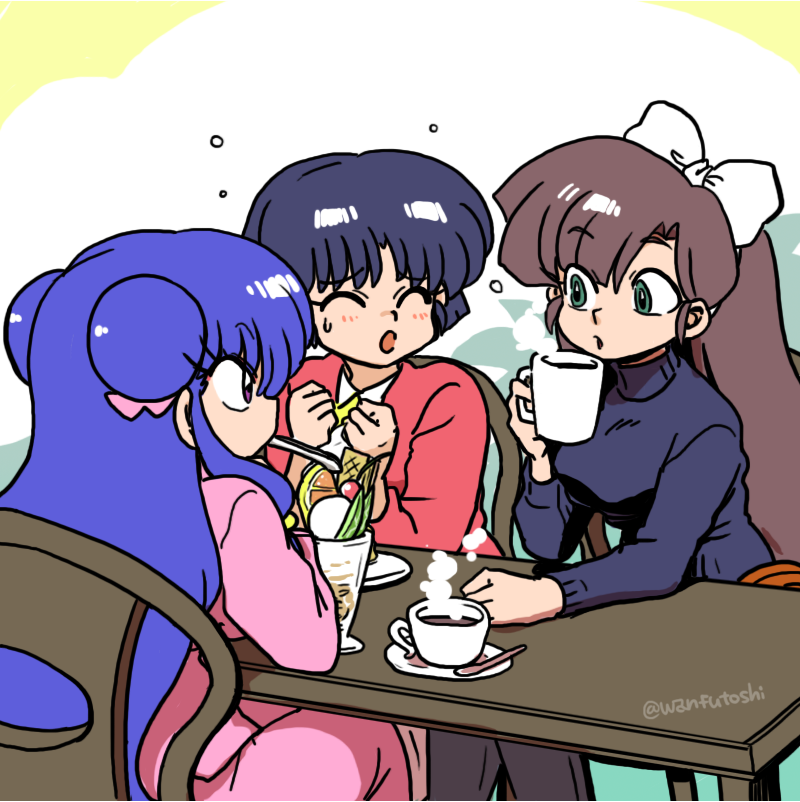 shampoo, tendou akane, and kuonji ukyou (ranma 1/2) drawn by wanta_(futoshi)