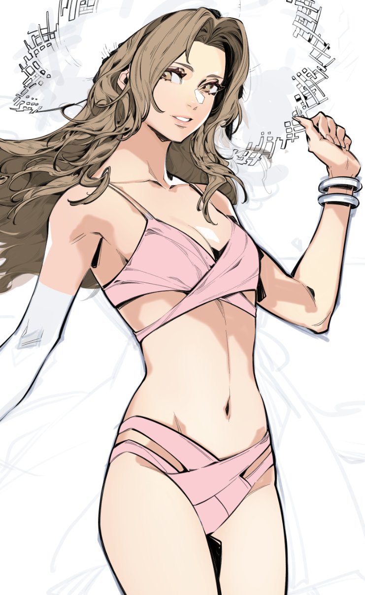 aerith gainsborough (final fantasy and 2 more) drawn by chocobobun