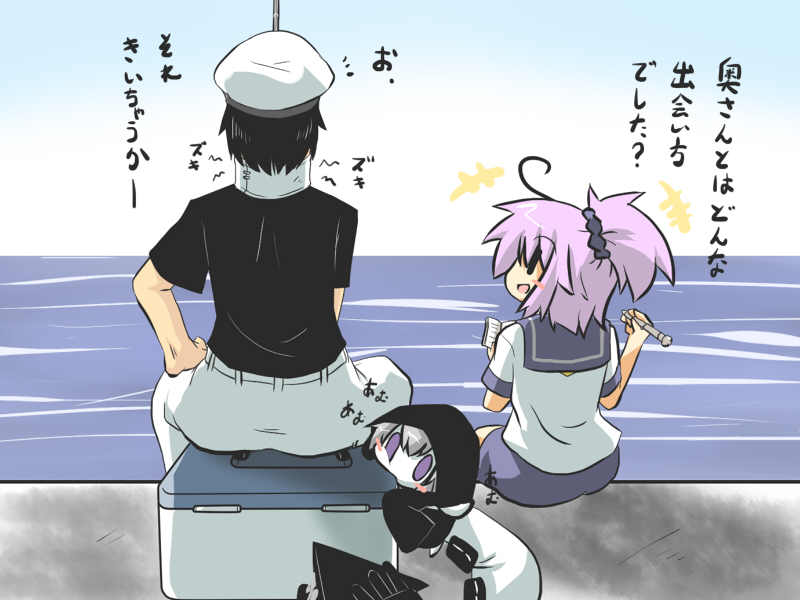 admiral, aoba, and re-class battleship (kantai collection) drawn by goma_(gomasamune)