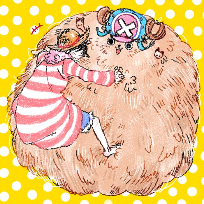 monkey d. luffy and tony tony chopper (one piece) drawn by itowo_(itowc)
