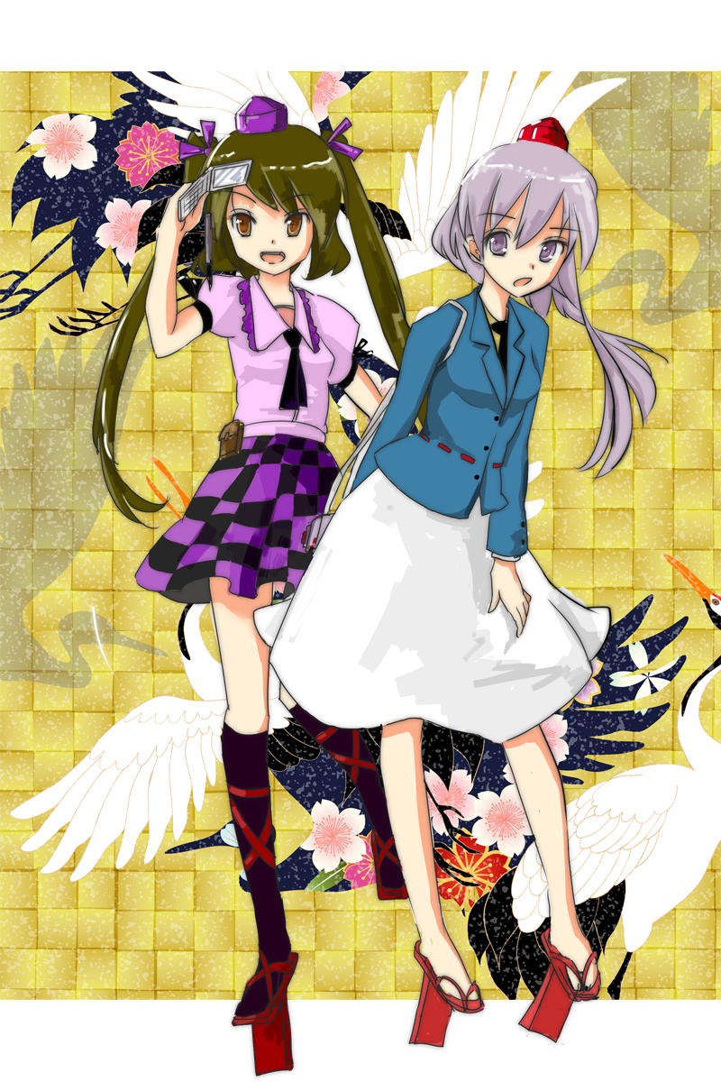 inubashiri momiji and himekaidou hatate (touhou and 1 more) drawn by fuyuko