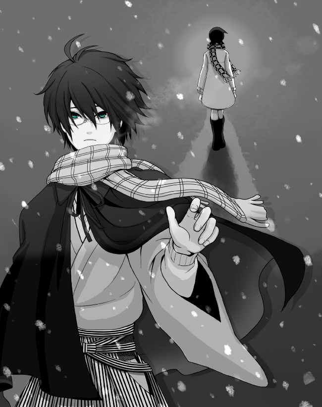 itoshiki nozomu and fuura kafuka (sayonara zetsubou sensei) drawn by watamatsu_(polidori)