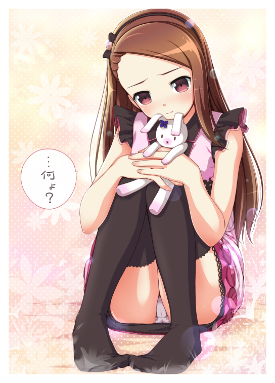 minase iori and usa-chan (idolmaster) drawn by nomura_teruya