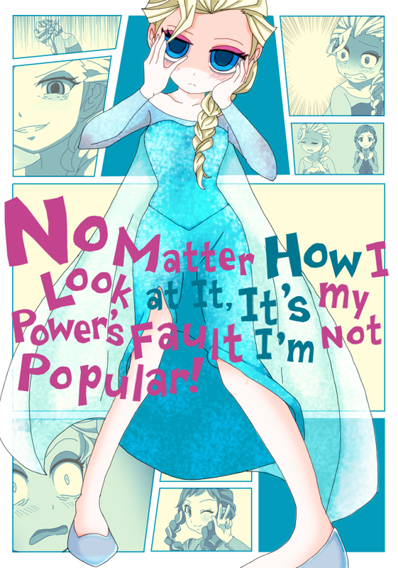 kuroki tomoko, elsa, and anna (watashi ga motenai no wa dou kangaetemo omaera ga warui! and 1 more) drawn by amikatina
