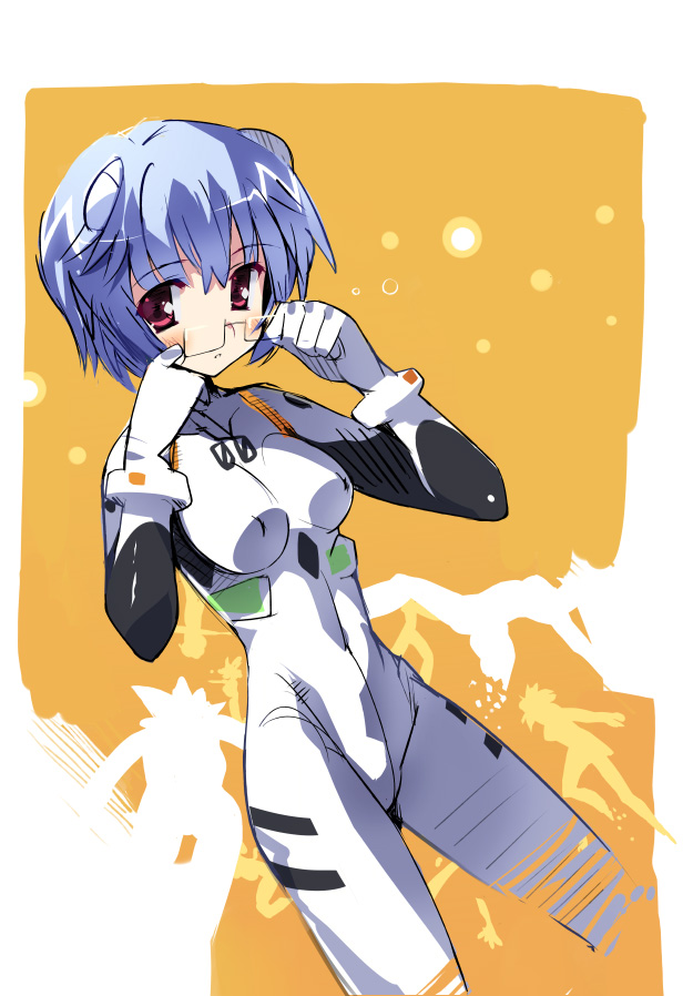 ayanami rei (neon genesis evangelion) drawn by sikorsky