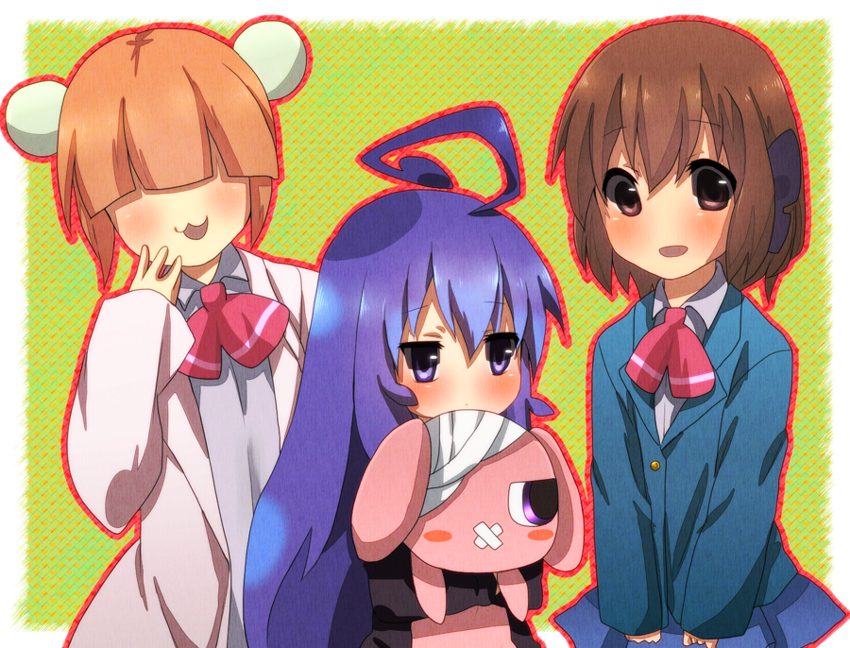 miniwa tsumiki, haruno hime, and katase mayoi (acchi kocchi) drawn by zhuyuzi