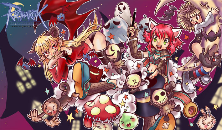 sage, poporing, succubus, lunatic, whisper, and 7 more (ragnarok online) drawn by babalisme